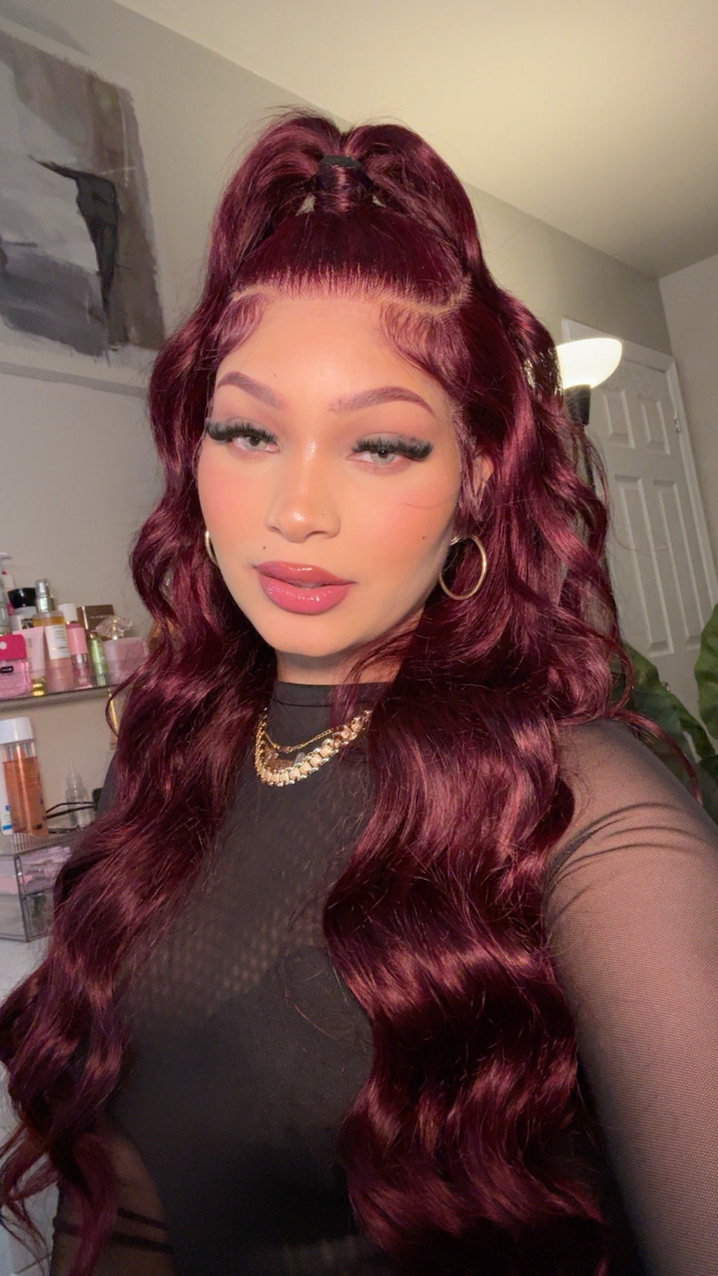 99J Burgundy Lace Front Wigs