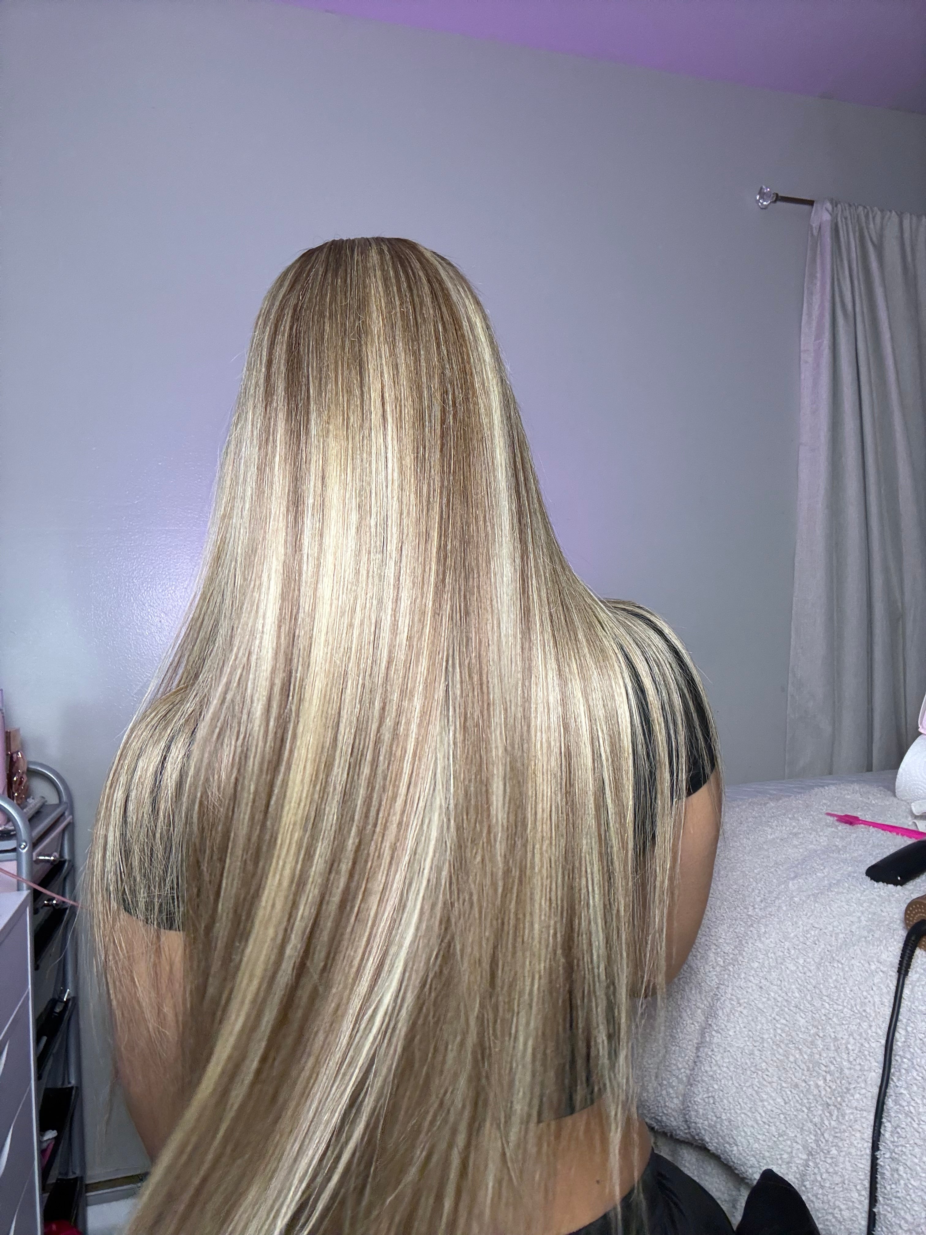 Toned Platinum with Mushroom Brown Colored wig