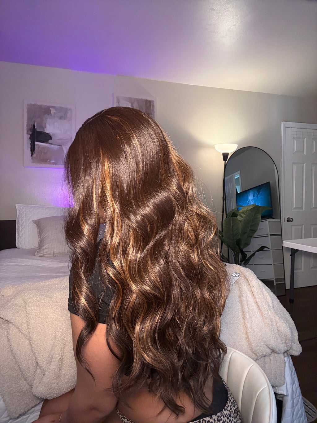 Middle Part Loose Wave Wig Curly Hair Glueless Ready to Wear Blend Hair Wig