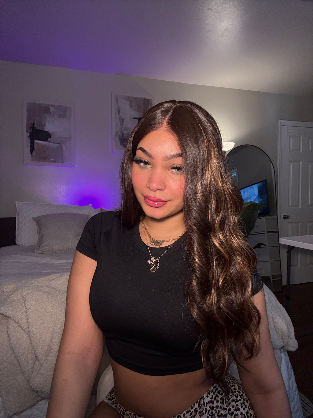 Middle Part Loose Wave Wig Curly Hair Glueless Ready to Wear Blend Hair Wig