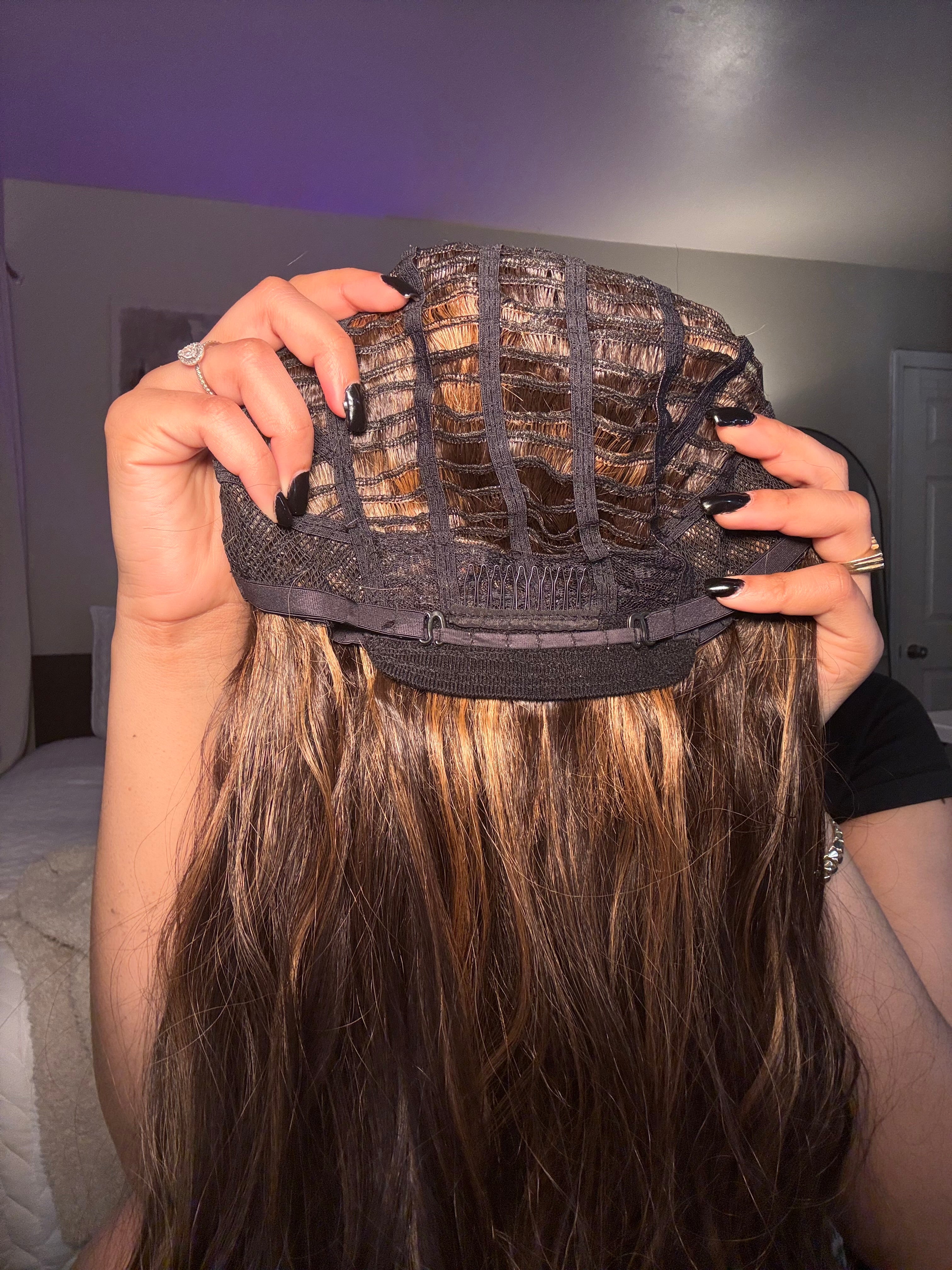 Middle Part Loose Wave Wig Curly Hair Glueless Ready to Wear Blend Hair Wig