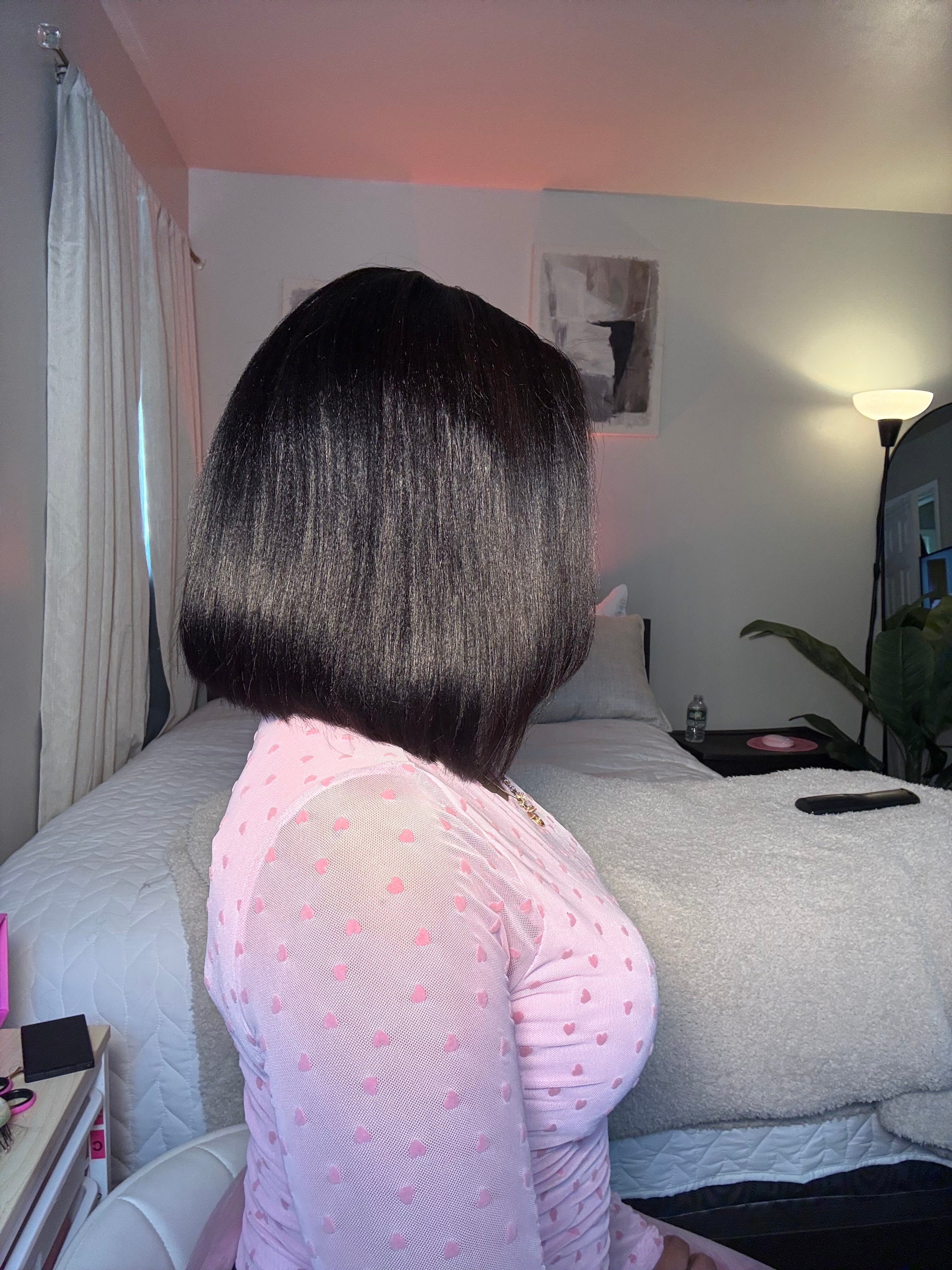 Glueless Yaki Straight Short Bob Wig with Drawstring Pre-cut 7x5 HD Lace  Wigs with Bleached Knots Beginner Friendly Natural Hairline