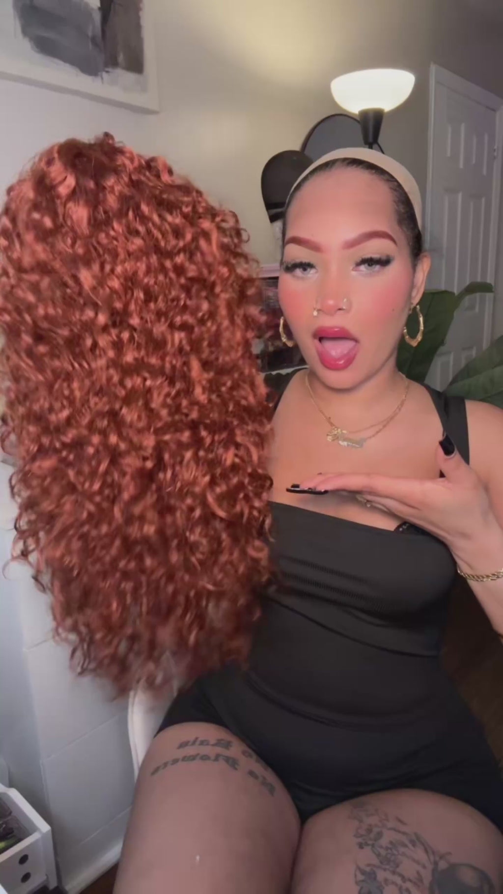 Blend Hair Boho Curly Wig with Bangs Effortless Shaggy Waves